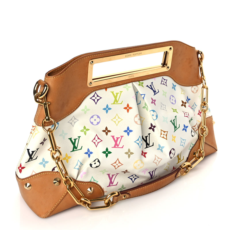  Louis Vuitton Monogram Multicolor Judy MM White