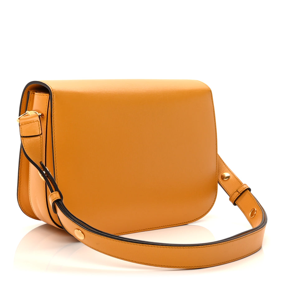 Gucci Textured Calfskin Horsebit 1955 Shoulder Bag  Yellow Image 2