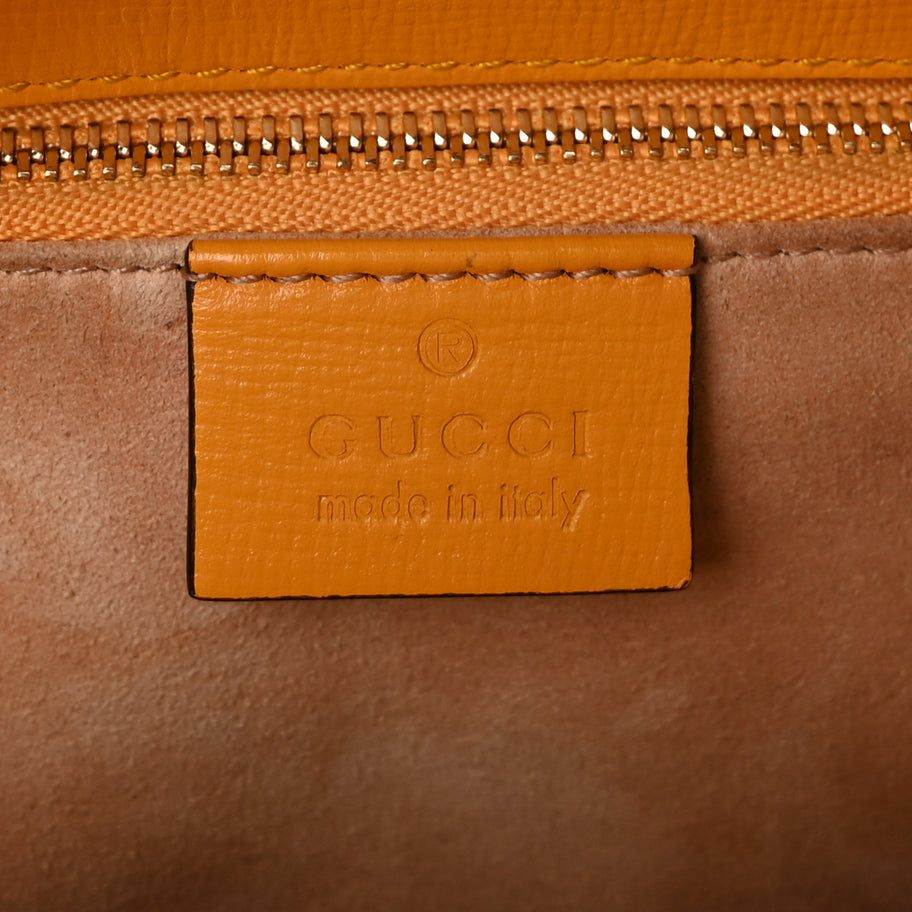 Gucci Textured Calfskin Horsebit 1955 Shoulder Bag  Yellow Image 5