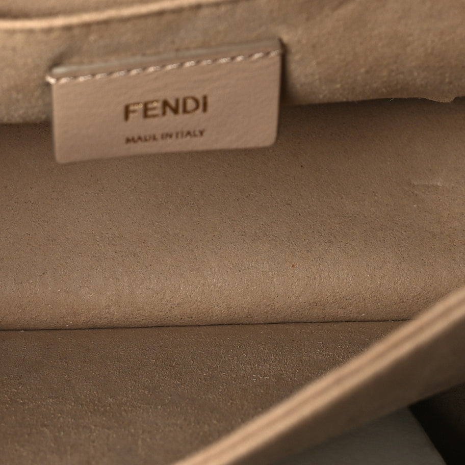 Fendi Vitello Liberty Scalloped Studded Small Kan I Shoulder Bag  Camelia Image 4