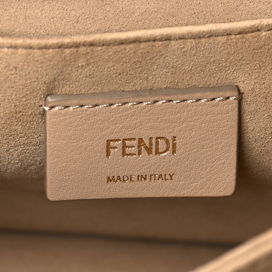 Fendi Vitello Liberty Scalloped Studded Small Kan I Shoulder Bag  Camelia Image 5