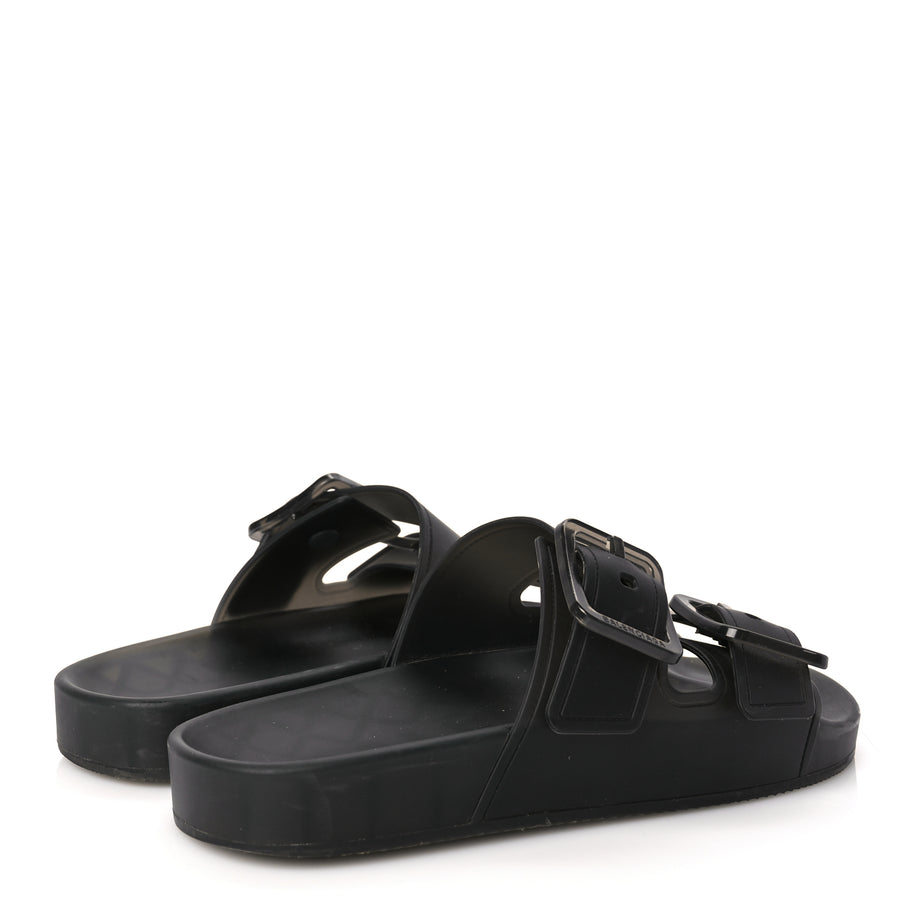 Balenciaga Technical Polyurethane Mallorca Slide Sandals 38 Black Image 4