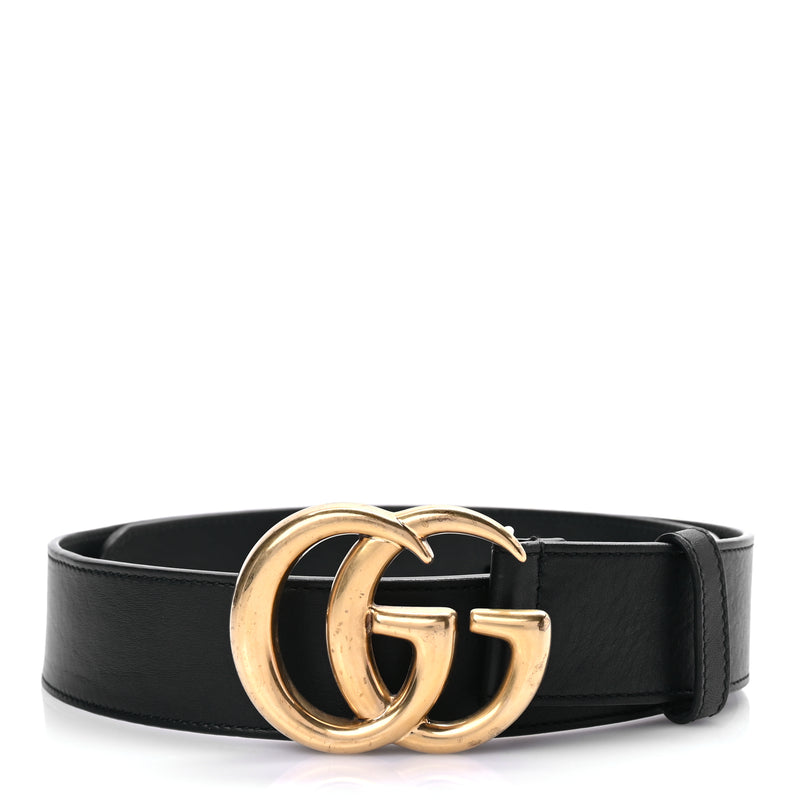  Gucci Calfskin Double G 40mm Belt 80 32 Black