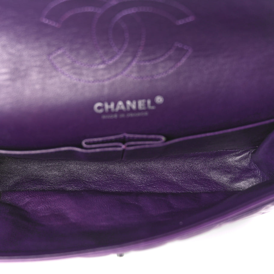 Chanel Lambskin Quilted Medium Double Flap Purple Image 4