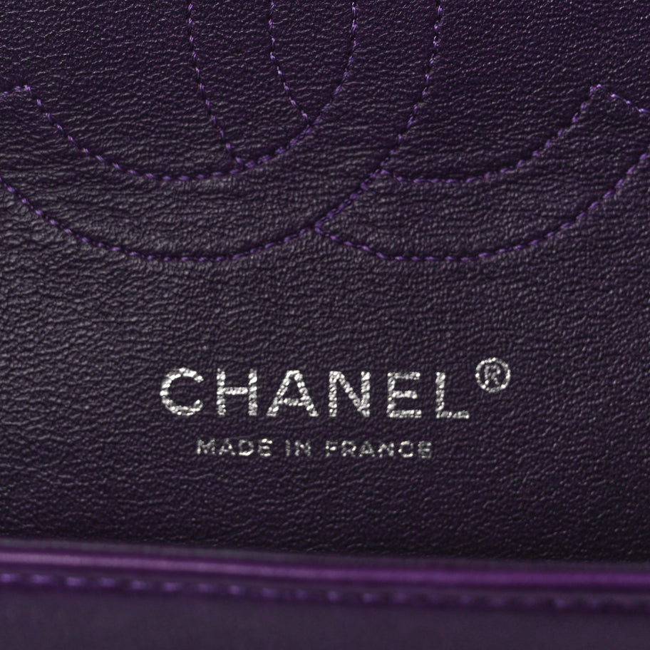 Chanel Lambskin Quilted Medium Double Flap Purple Image 5