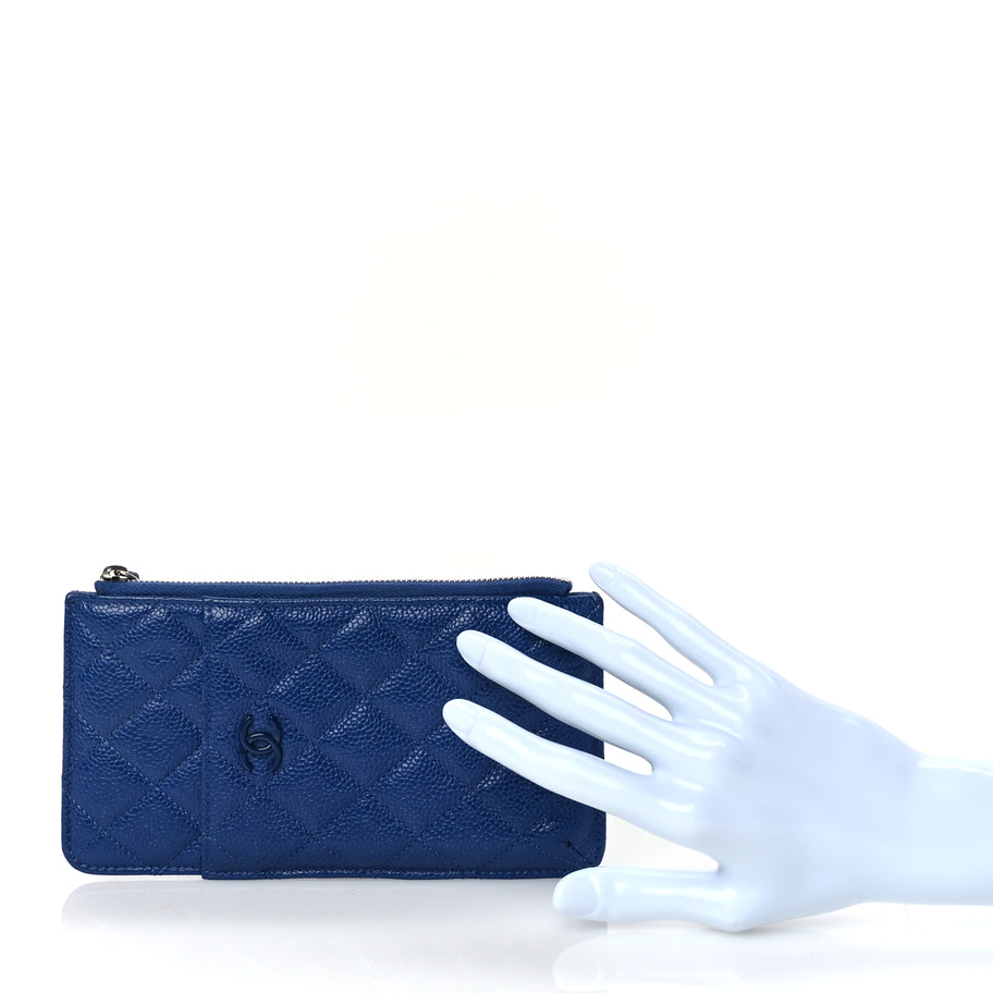 Chanel Caviar Quilted Incognito Classic iPhone Pouch  Blue Image 2