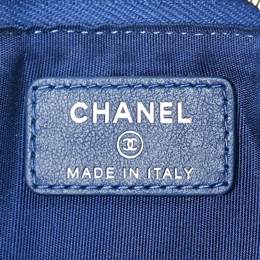 Chanel Caviar Quilted Incognito Classic iPhone Pouch  Blue Image 6