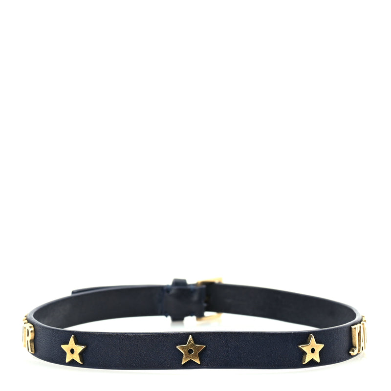 Christian Dior Calfskin Star J'Adior Double Bracelet Blue