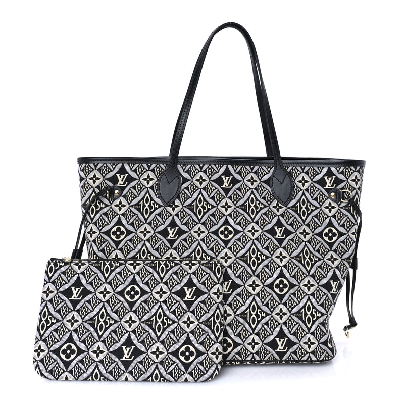  Louis Vuitton Jacquard Since 1854 Neverfull MM  Grey
