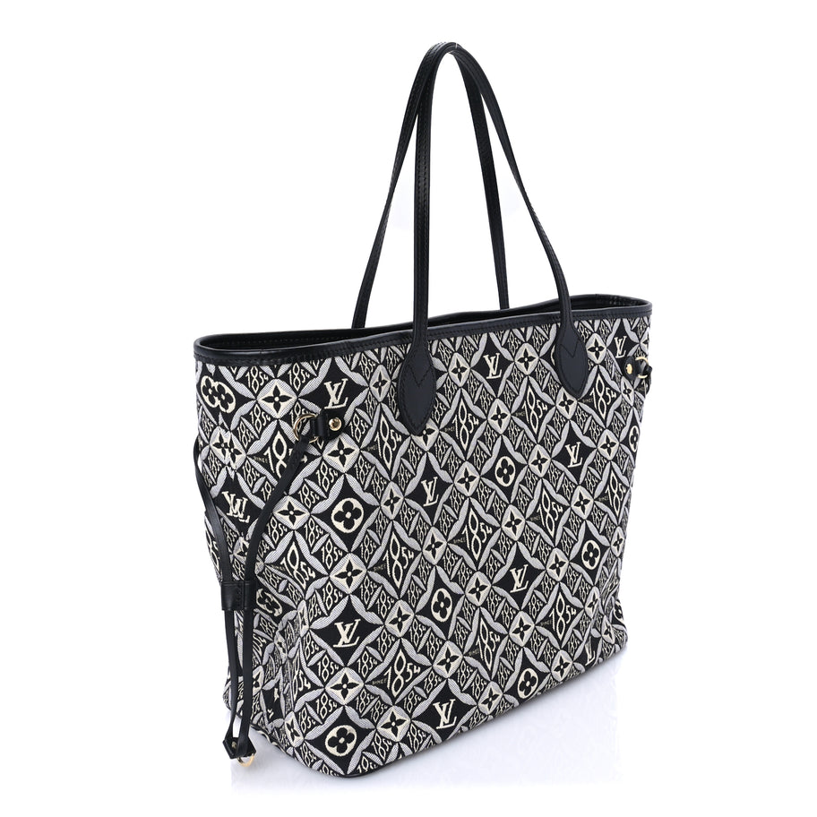 Louis Vuitton Jacquard Since 1854 Neverfull MM  Grey Image 3