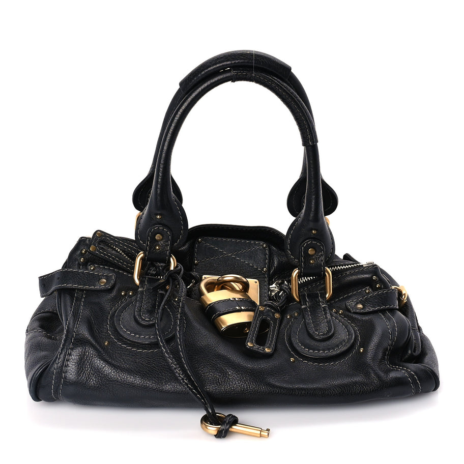 Chloe Calfskin Medium Paddington Satchel  Black Image 1