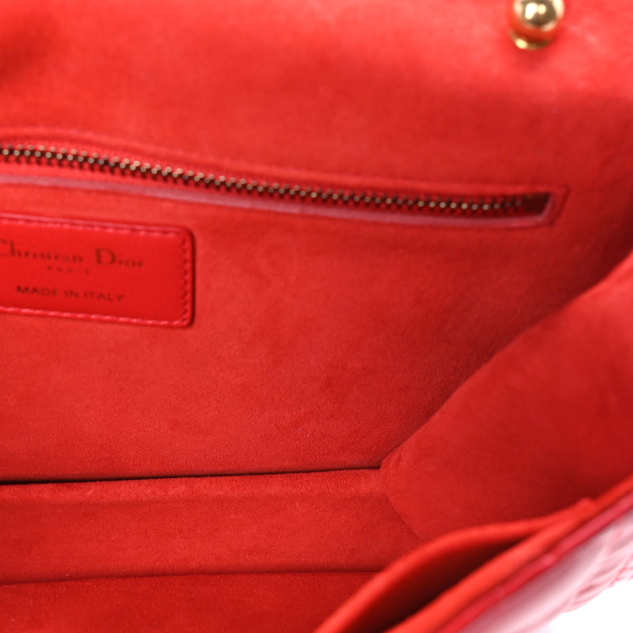 Christian Dior Lambskin Cannage Large Dioraddict Flap  Red Image 4