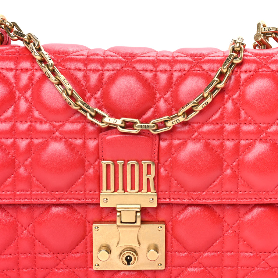Christian Dior Lambskin Cannage Large Dioraddict Flap  Red Image 6