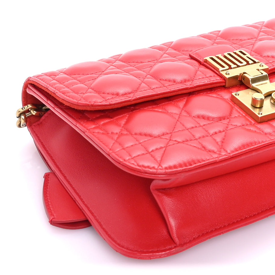 Christian Dior Lambskin Cannage Large Dioraddict Flap  Red Image 7