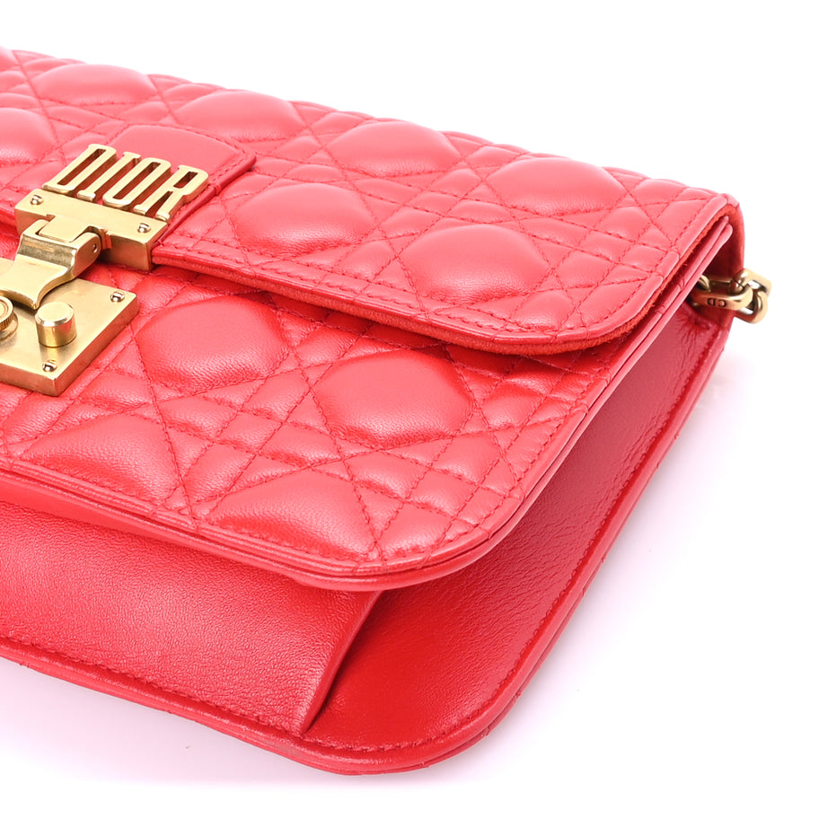 Christian Dior Lambskin Cannage Large Dioraddict Flap  Red Image 8