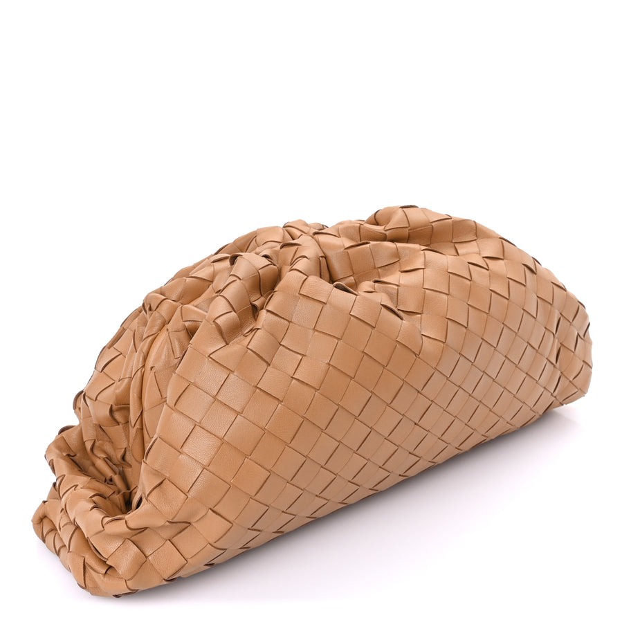 Bottega Veneta Nappa Maxi Intrecciato The Pouch Oversized Clutch Caramel Image 3
