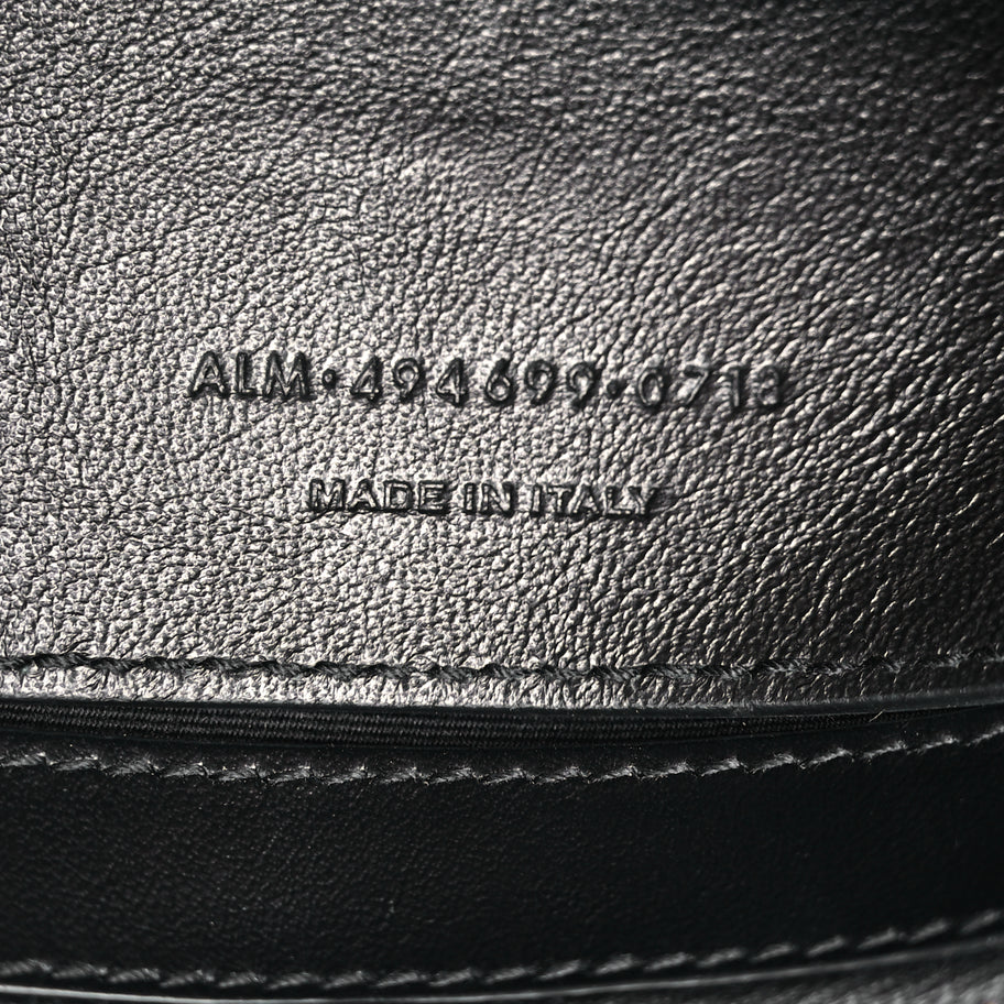 Saint Laurent Calfskin Y Quilted Monogram Small Loulou Chain Satchel Black Image 6