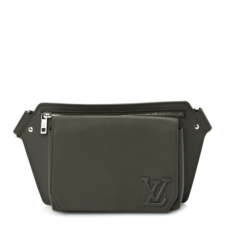 Louis Vuitton Grained Calfskin Aerogram Takeoff Sling  Khaki Image 1