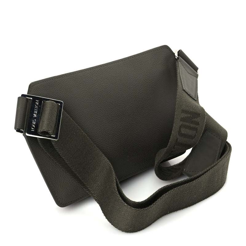  Louis Vuitton Grained Calfskin Aerogram Takeoff Sling  Khaki