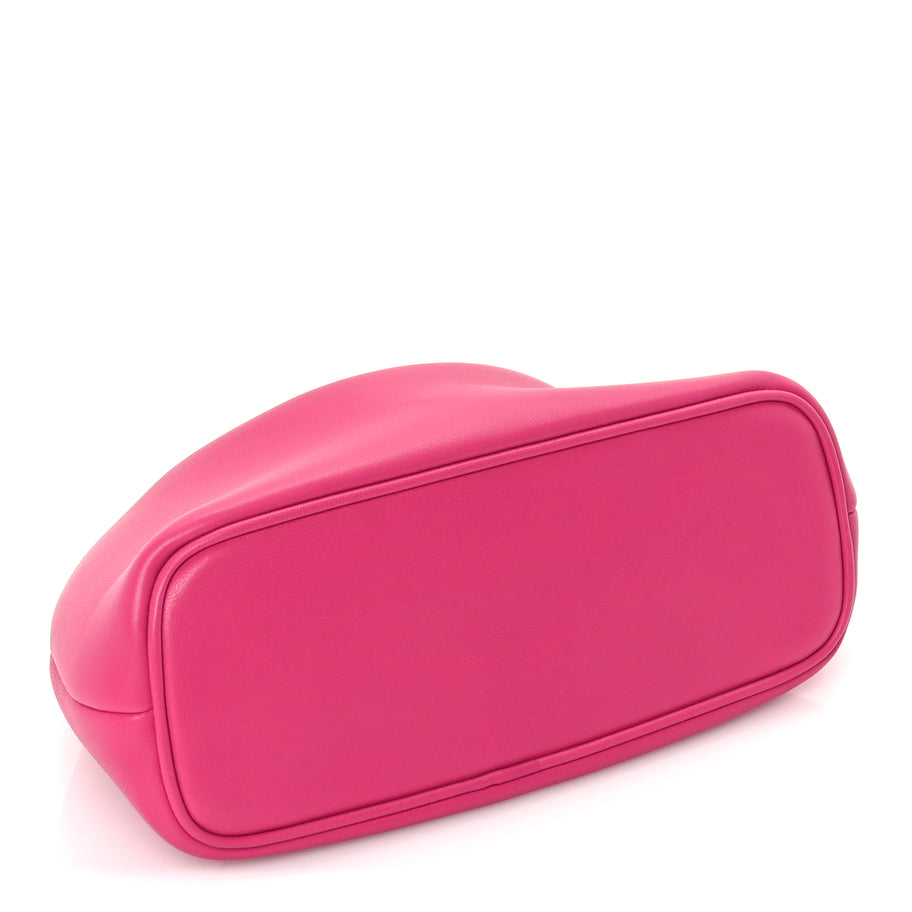 Jacquemus Calfskin Le Petit Calino Ring Top Handle Bag Dark Pink Image 3