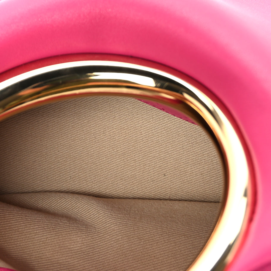 Jacquemus Calfskin Le Petit Calino Ring Top Handle Bag Dark Pink Image 4