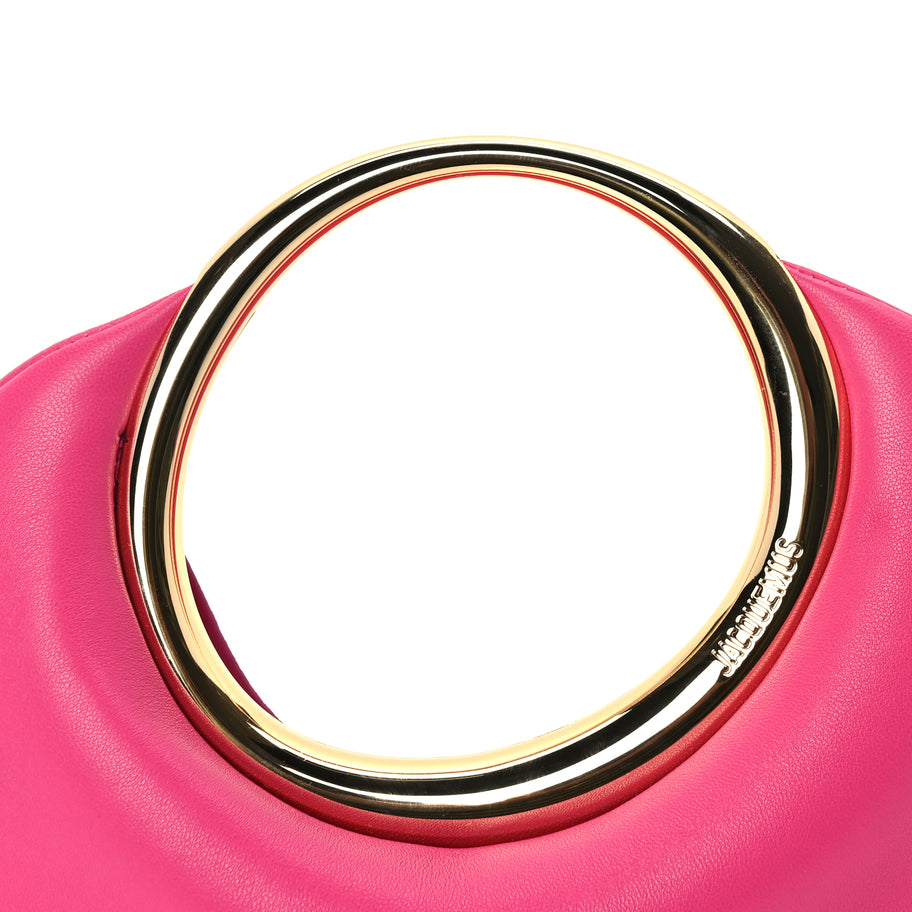 Jacquemus Calfskin Le Petit Calino Ring Top Handle Bag Dark Pink Image 6