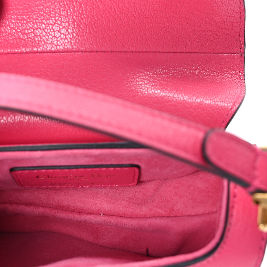 Christian Dior Goatskin Micro Saddle Bag Pink Image 4