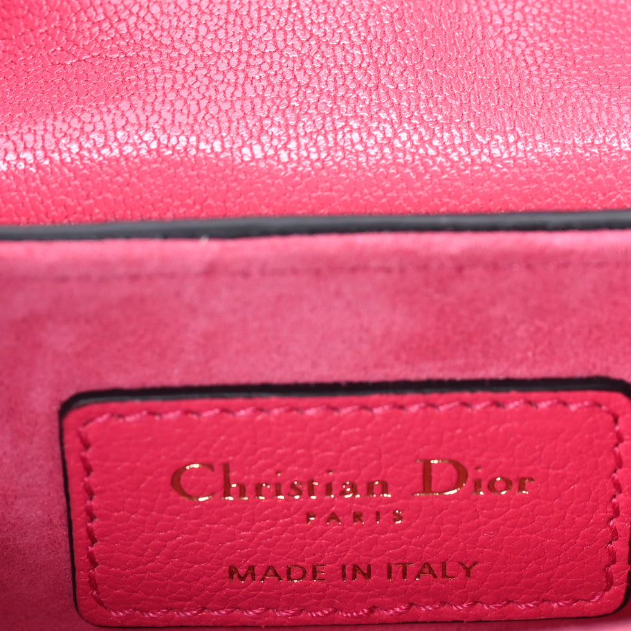 Christian Dior Goatskin Micro Saddle Bag Pink Image 5