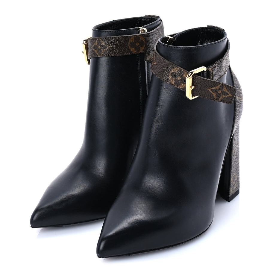 Louis Vuitton Calfskin Monogram Matchmake Low Boots 37 Brown Image 2