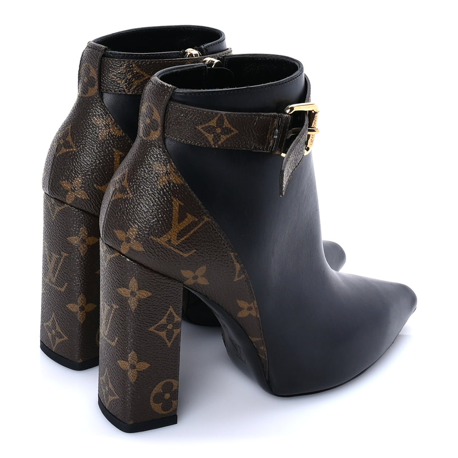 Louis Vuitton Calfskin Monogram Matchmake Low Boots 37 Brown Image 4