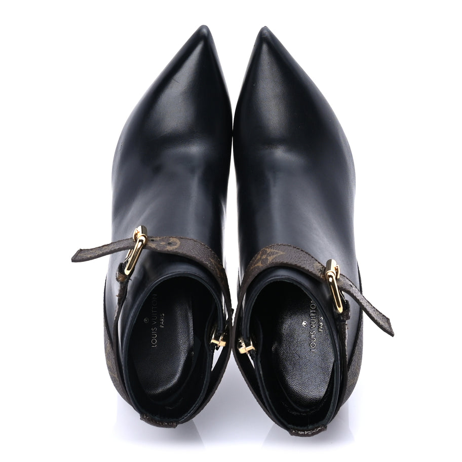 Louis Vuitton Calfskin Monogram Matchmake Low Boots 37 Brown Image 5