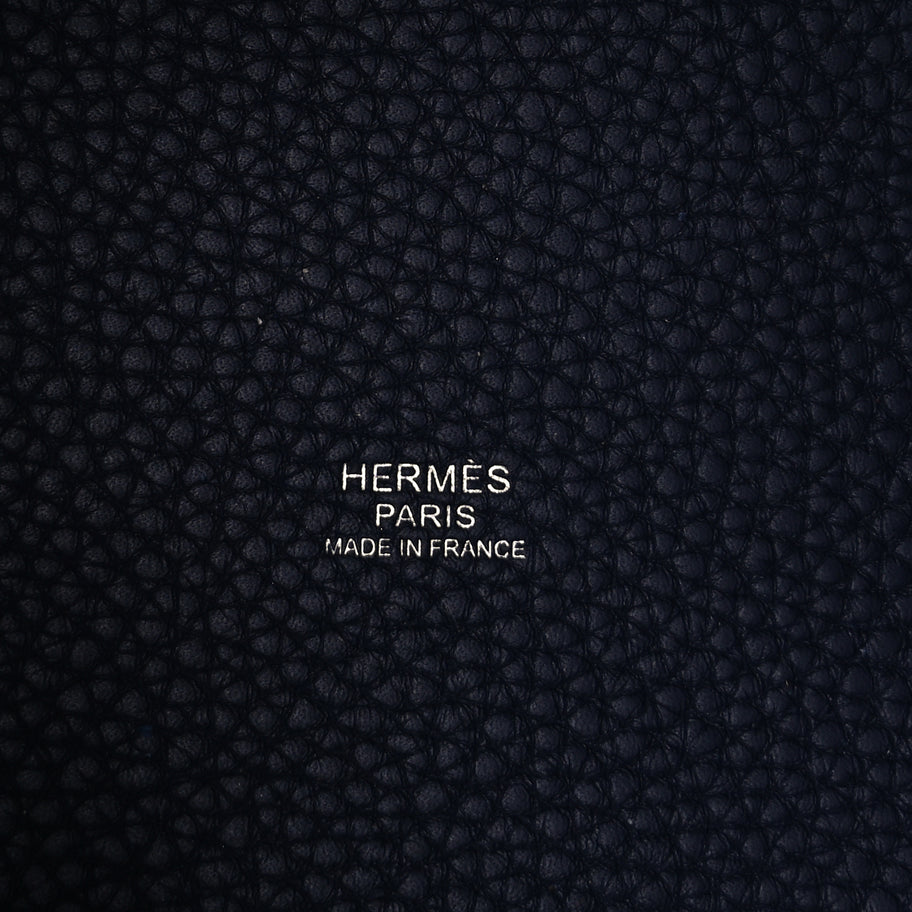Hermes Taurillon Clemence Swift Eclat Picotin Lock 18 PM Bleu Encre Bleu Zellige Image 5
