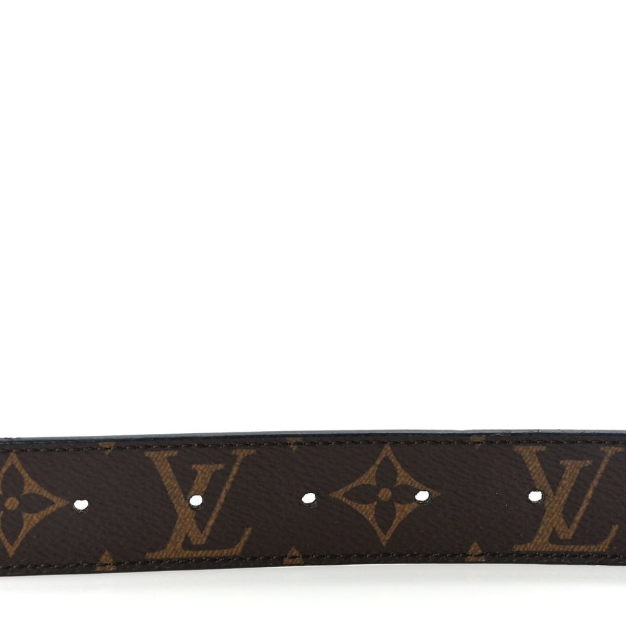 Louis Vuitton Calfskin Monogram 30mm LV Initiales Reversible Belt 95 38 Black Image 4