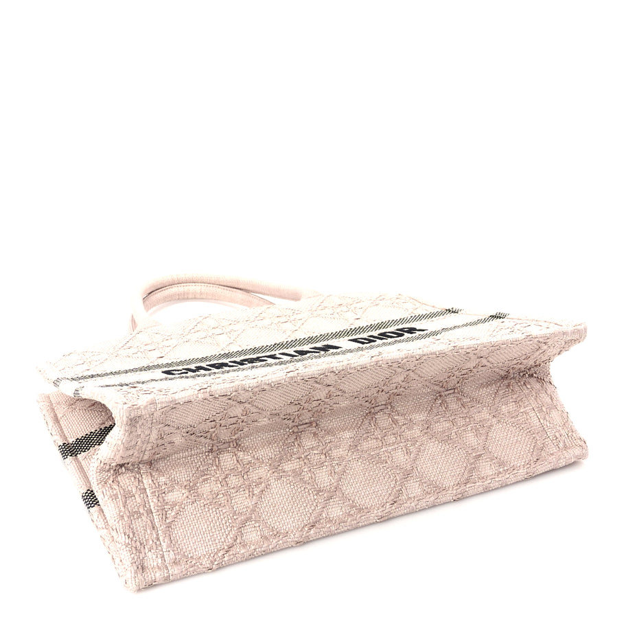 Christian Dior Raffia Cannage Medium Book Tote Sakura Pink Image 3