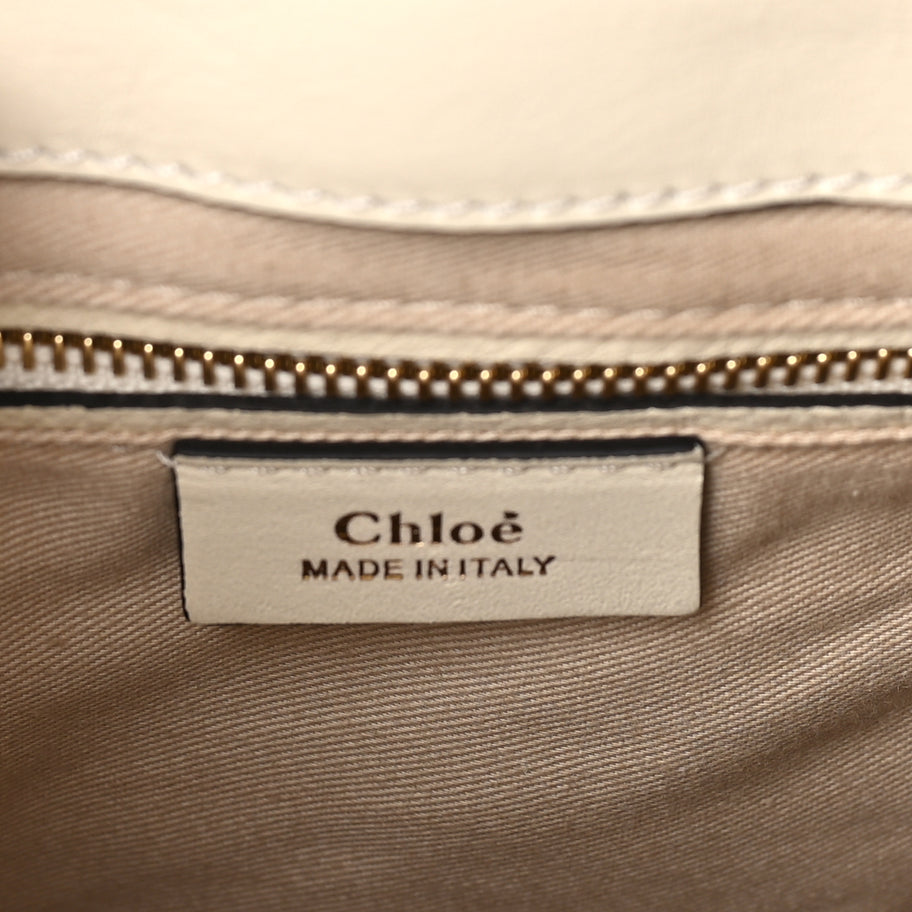 Chloe Suede Calfskin Small Faye Backpack  Off White Image 5