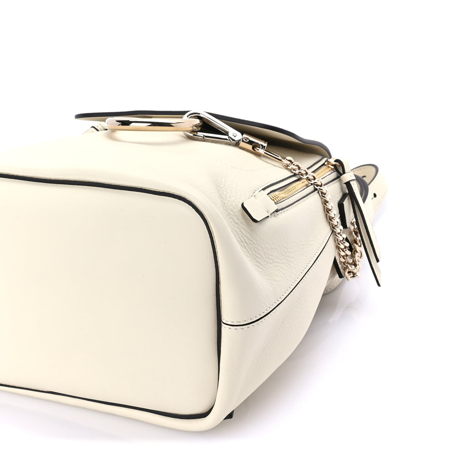 chloé off-white mini faye backpack Chloe Suede Calfskin Small Faye Backpack Off White