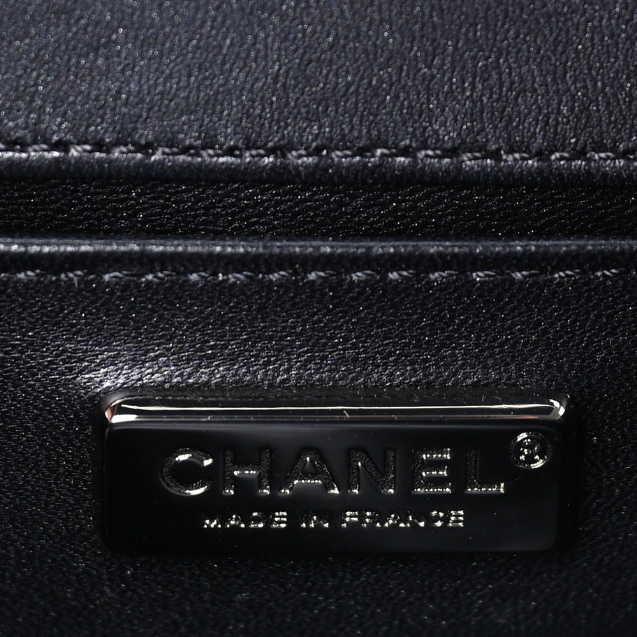 Chanel Galuchat Stingray Small Boy Flap Black Image 5