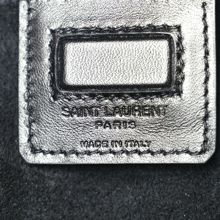 Saint Laurent Calfskin Monogram Deli Paper Bag Vintage Black Image 5