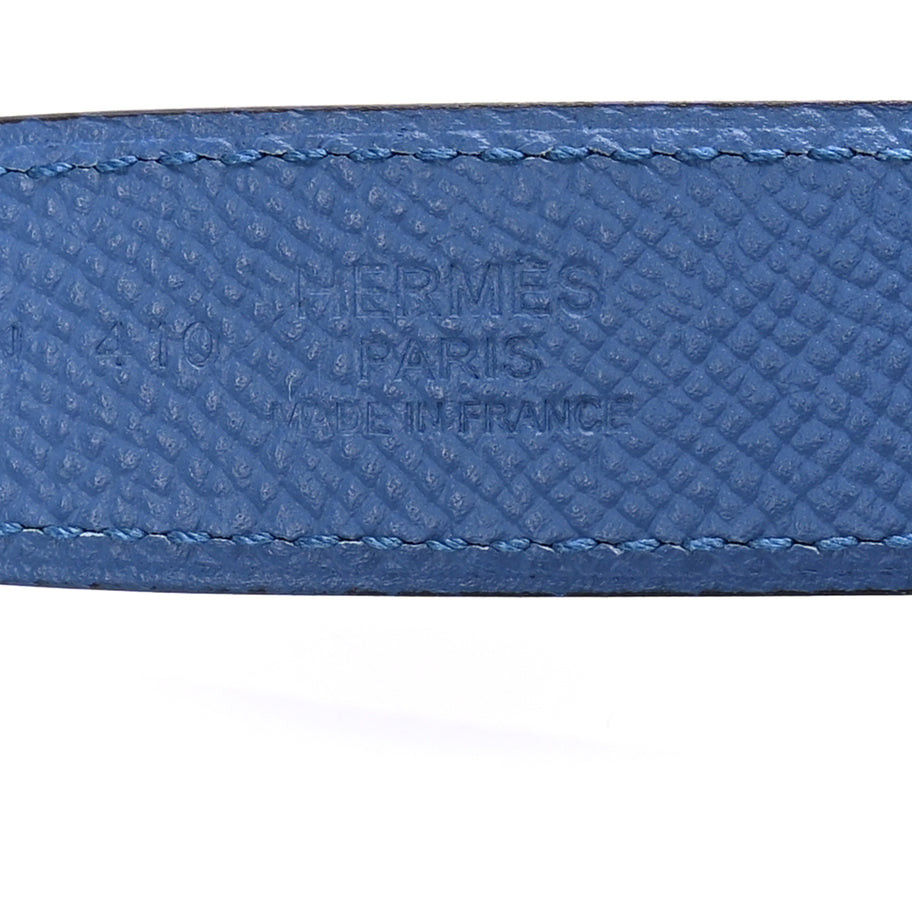 Hermes Swift Epsom 32mm H Belt 80  Deep Blue Black Image 5