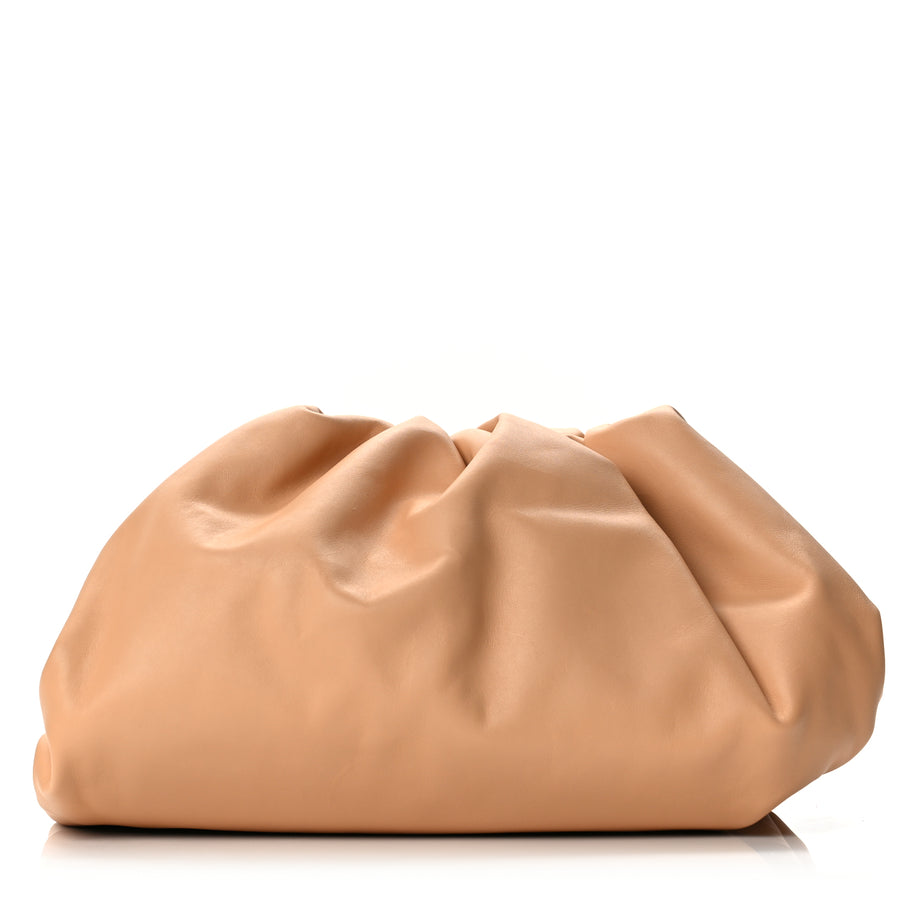 Bottega Veneta Smooth Butter Calf The Pouch Oversized Clutch Biscotto Image 1