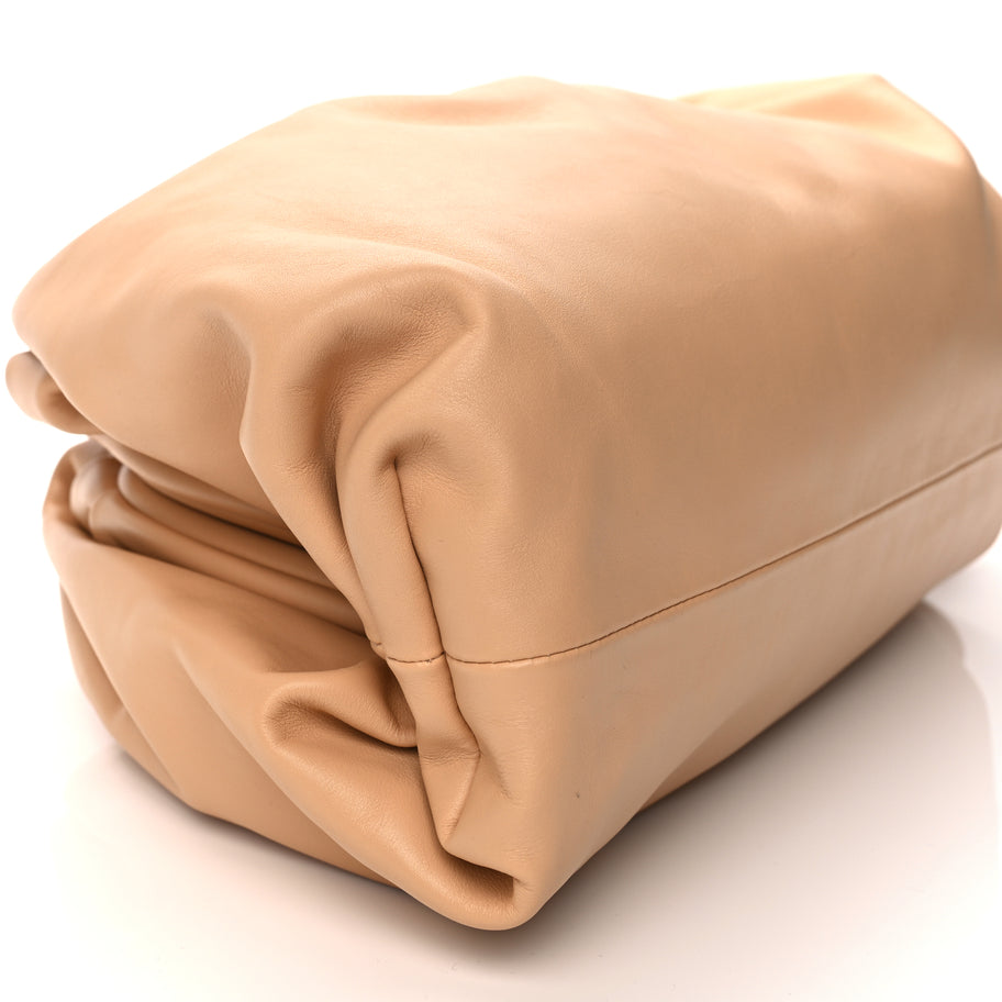 Bottega Veneta Smooth Butter Calf The Pouch Oversized Clutch Biscotto Image 8