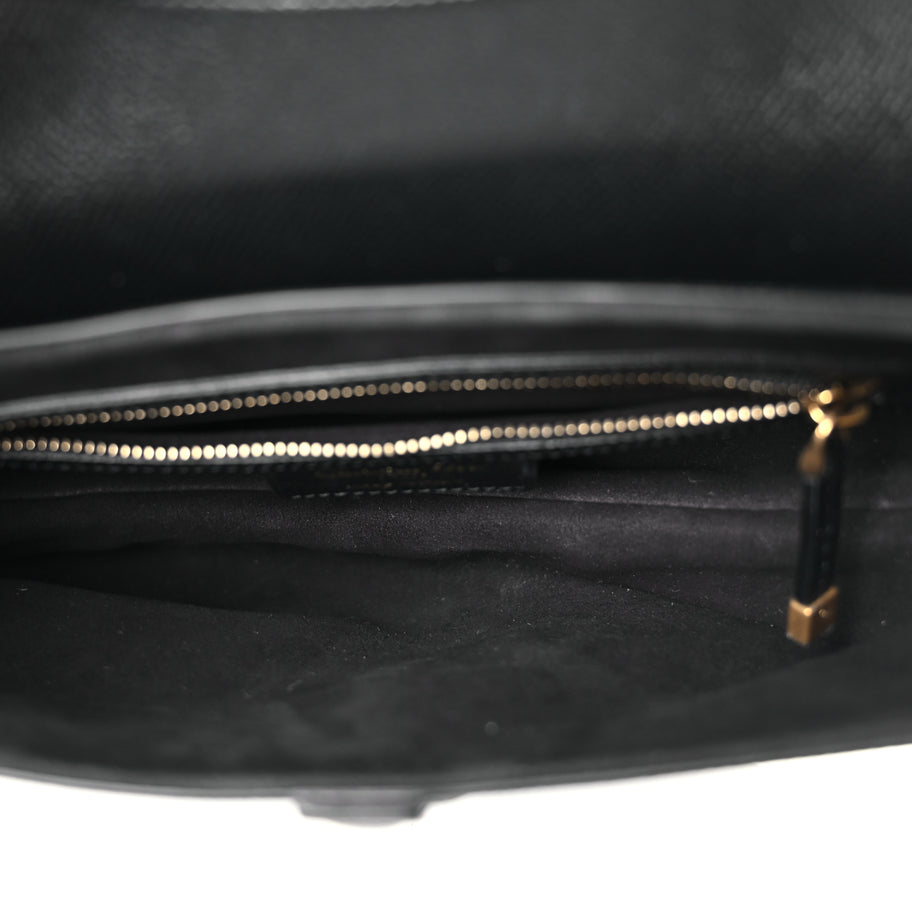 Christian Dior Grained Calfskin Saddle Bag Black Image 4