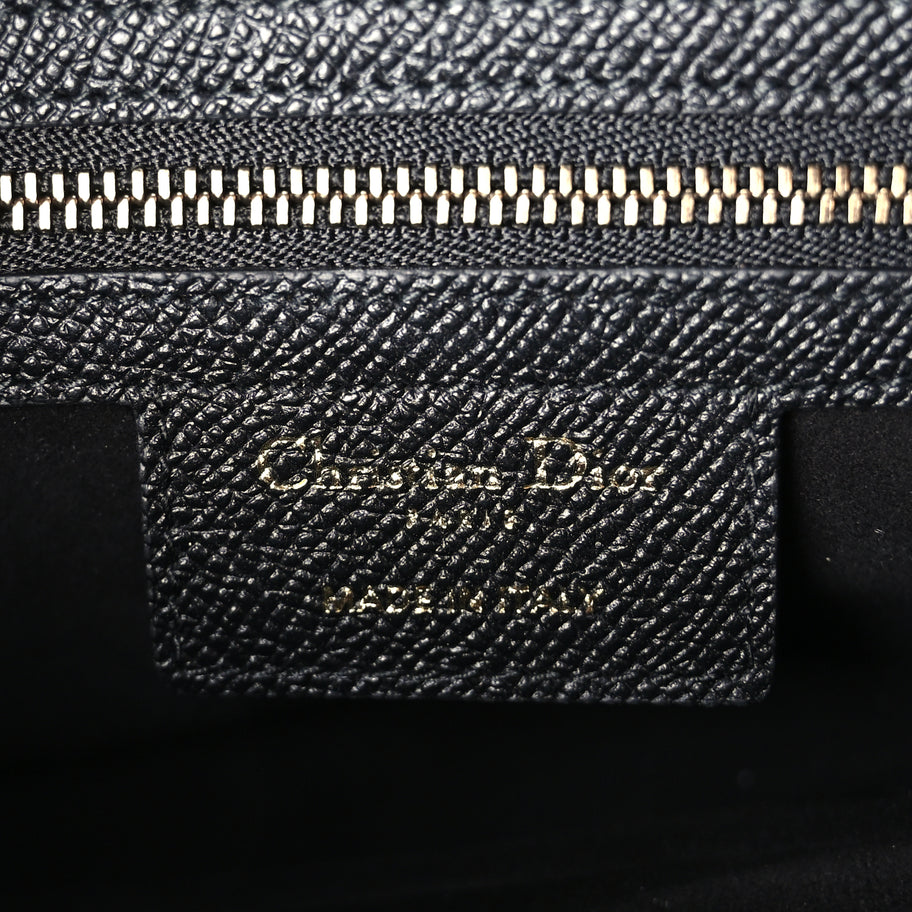 Christian Dior Grained Calfskin Saddle Bag Black Image 5