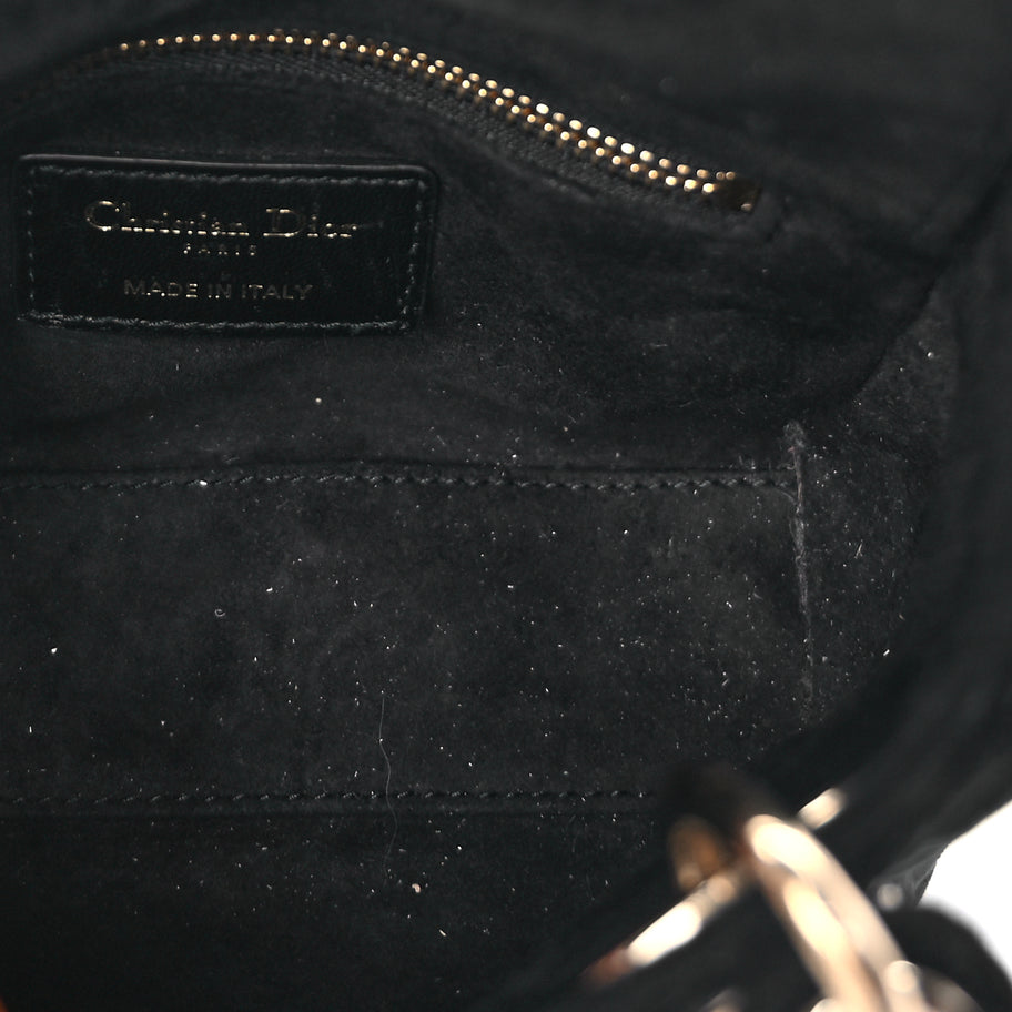 Christian Dior Velvet Mini Lady Dior Black Image 4