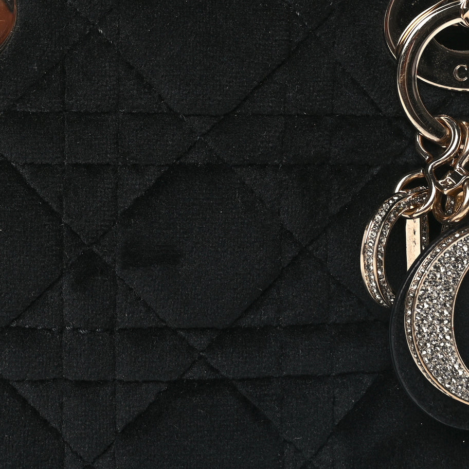Christian Dior Velvet Mini Lady Dior Black Image 6