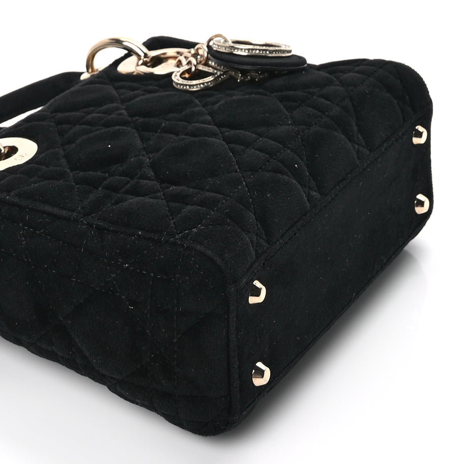 Christian Dior Velvet Mini Lady Dior Black Image 7