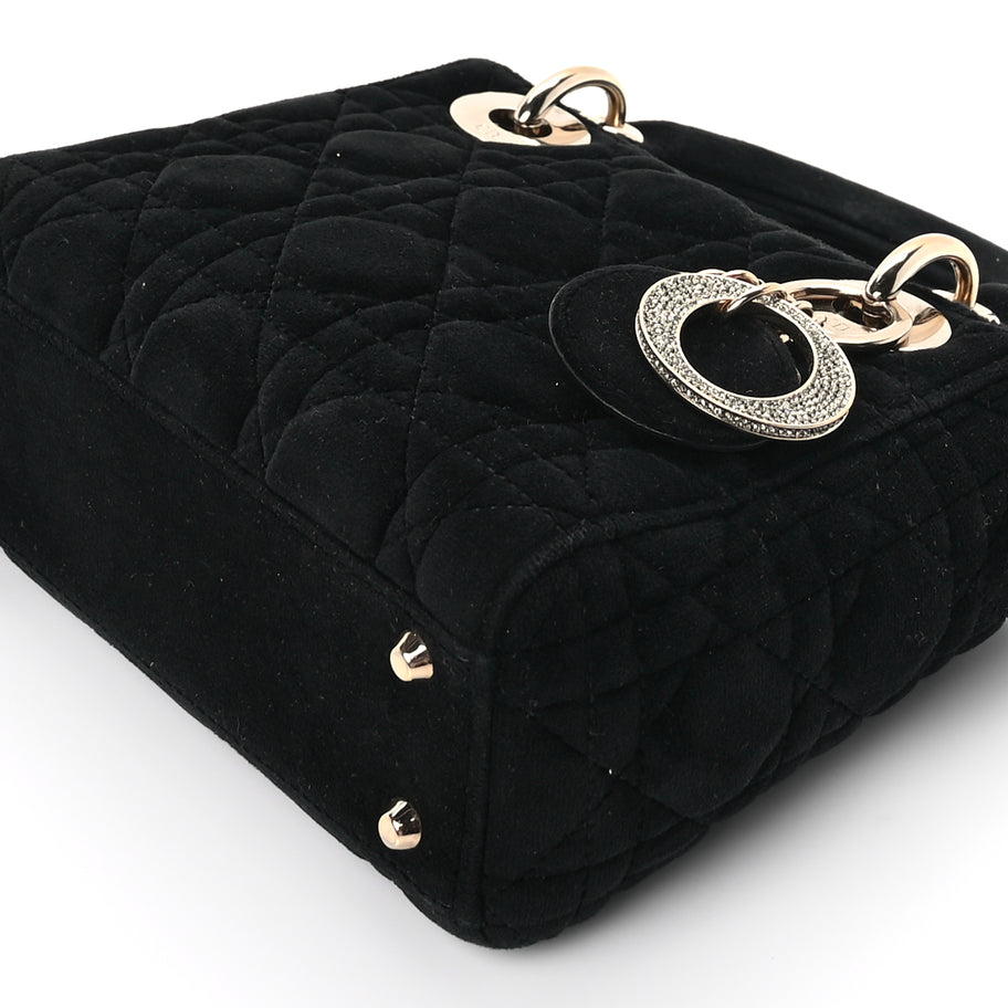 Christian Dior Velvet Mini Lady Dior Black Image 8