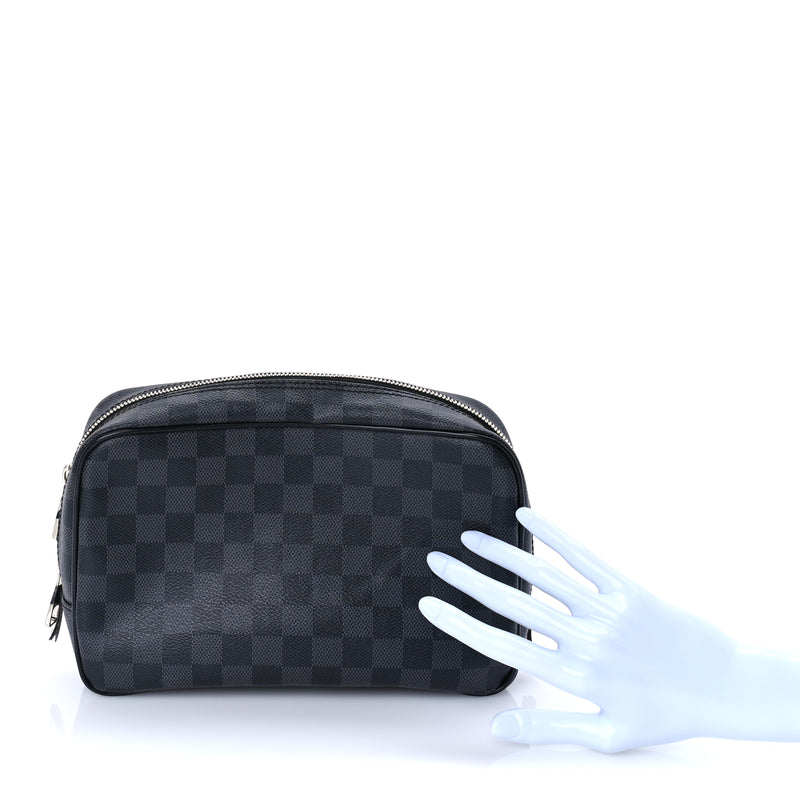  Louis Vuitton Damier Cobalt Toilet Pouch GM Black