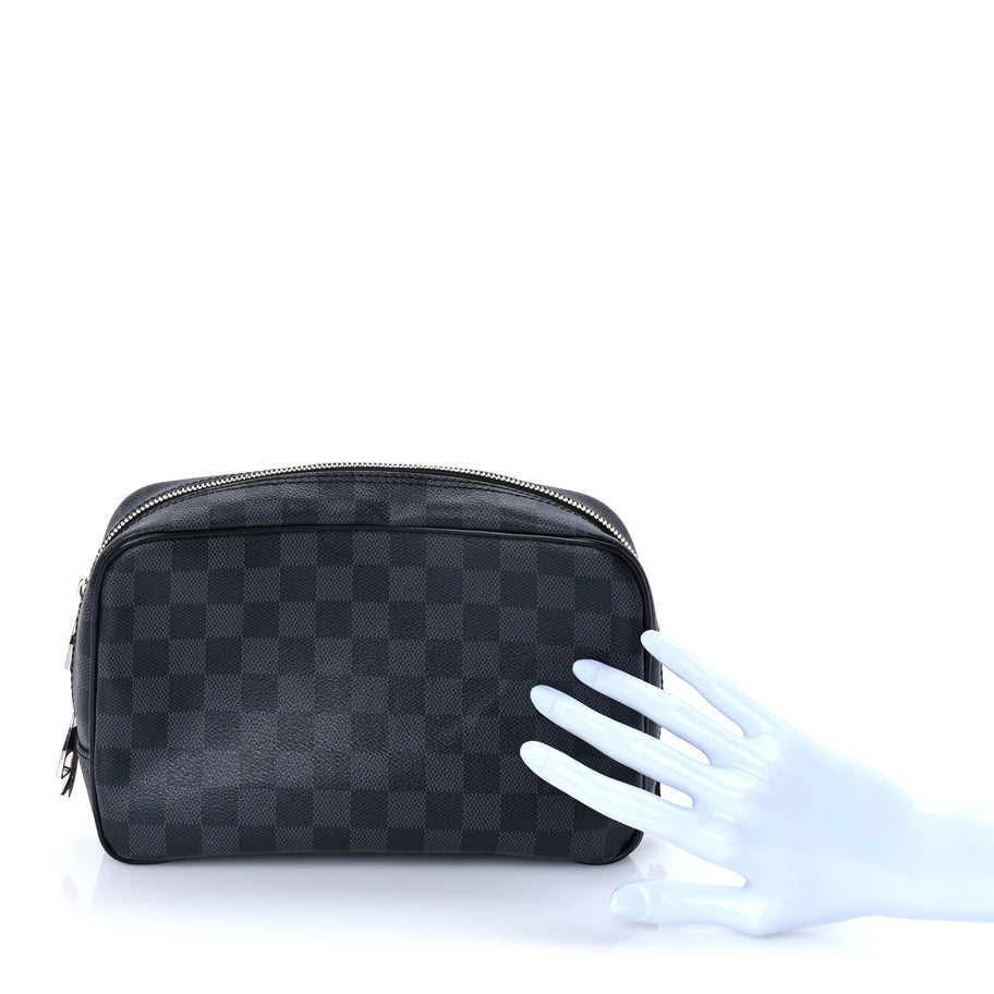 Louis Vuitton Damier Cobalt Toilet Pouch GM Black Image 2
