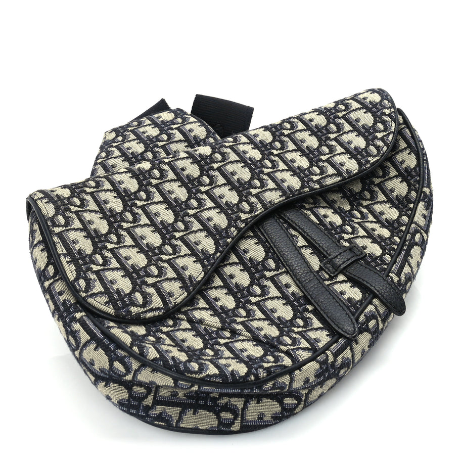 Christian Dior Oblique Mens Saddle Bag  Blue Image 3
